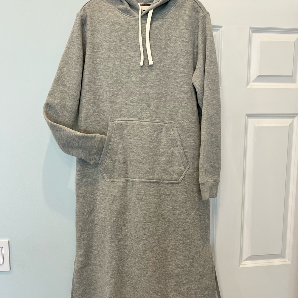 Lands' End Light Heather Gray Hoodie with Drawstring